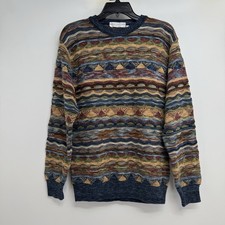 Fantasie di Settembre Italy Made 90's Crew 3D Knit Sweater Size 48
