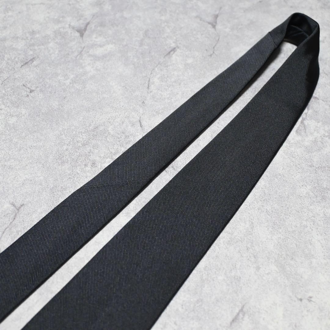 Luigi Borrelli Solid Gray Silk Necktie - image 5