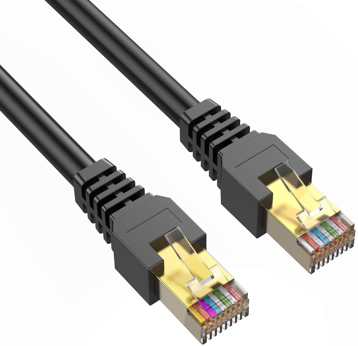 3ft Cat7 Shielded Ethernet Cable UV Waterproof OFC for Router-image