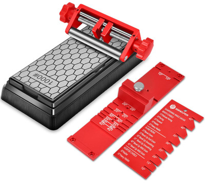Chisel Sharpening Jig w/ Diamond Stone 400/1000 Grit, 10° 45° Angle Guide