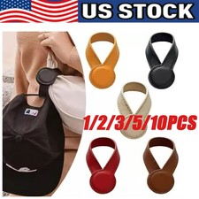 Multi-purpose PU Leather Magnetic Hat Clip Strong Magnetic Round Organizer Clip