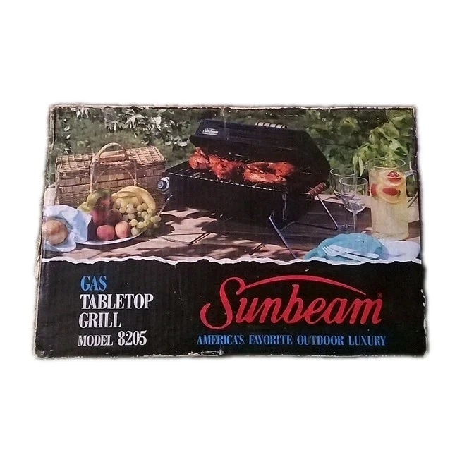Vintage Sunbeam Gas Tabletop Grill Tabletop Grill Model 8205 N.O.S 1990 New