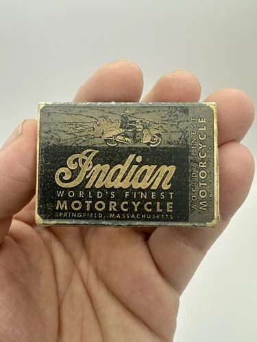 Vintage Indian Motorcycle Sinclair Tire Hill Garage Pa. Pennsylvania Matchbox