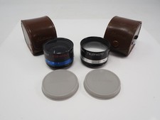 Vintage Ricoh Aux. Lens Set Telephoto  Wide Angle Lenses w/Cases