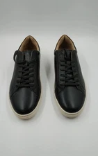 Men's Casual Sneaker Shoe Vince Camuto VY Cowon Black Leather Lace Up *[10.5 M]