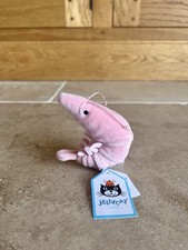 Jellycat Sensational Shrimp nuovo con etichette pesce vita oceanica gambero peluche giocattolo morbido regalo divertente