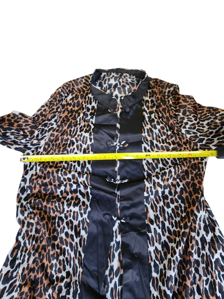Vestido de festa vintage Vanity Fair estampa de leopardo tamanho 34 médio Rockabilly anos 60 - Imagem 2 de 4