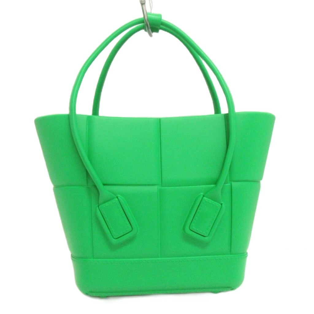 Bottega Veneta Arco Intrecciato Tote Bag Green Rubber, Used
