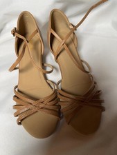 Bloch S0806 Annabella Tan Leather Ballroom Dance Sandals Women's 9B