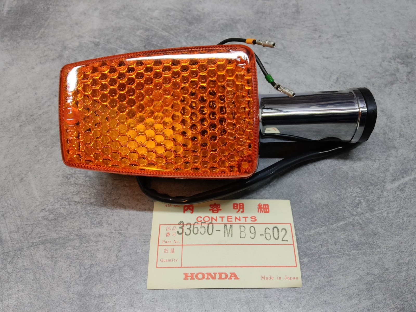 Clignotant arrière gauche HONDA GL1100 D pour voyage et restauration Goldwing