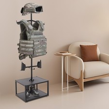 5.41-5.91ft Tactical Gear Stand Steel Tactical Vest Stand Military Gear Holder