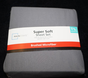 Mainstays Super Soft Brushed Microfiber Sheet Set Twin/Twin XL Gray New