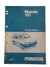 Mazda 121 Wiring Diagram Booklet Illustrated Service Repair Mazda Original 1987