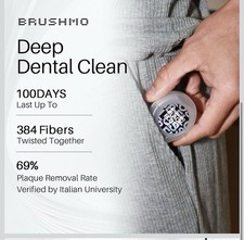 BRUSHMO BB Floss Dental Floss Black Soothing Mint Expanding Cruelty-Free 50m