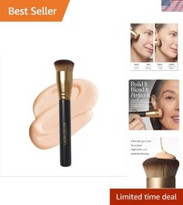 Professional Grade Full Coverage Blending Brush for Liquid  Baked Foundations