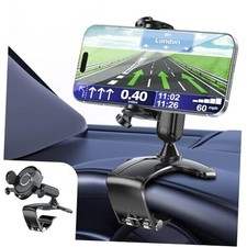 Car Phone Holder Dashboard Phone Mount, 2025 Upgraded 360 Degree Rotation Black