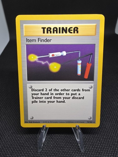 Item Finder 74/102 Rare Vintage WoTC | Pokemon TCG Base Set Unlimited MP