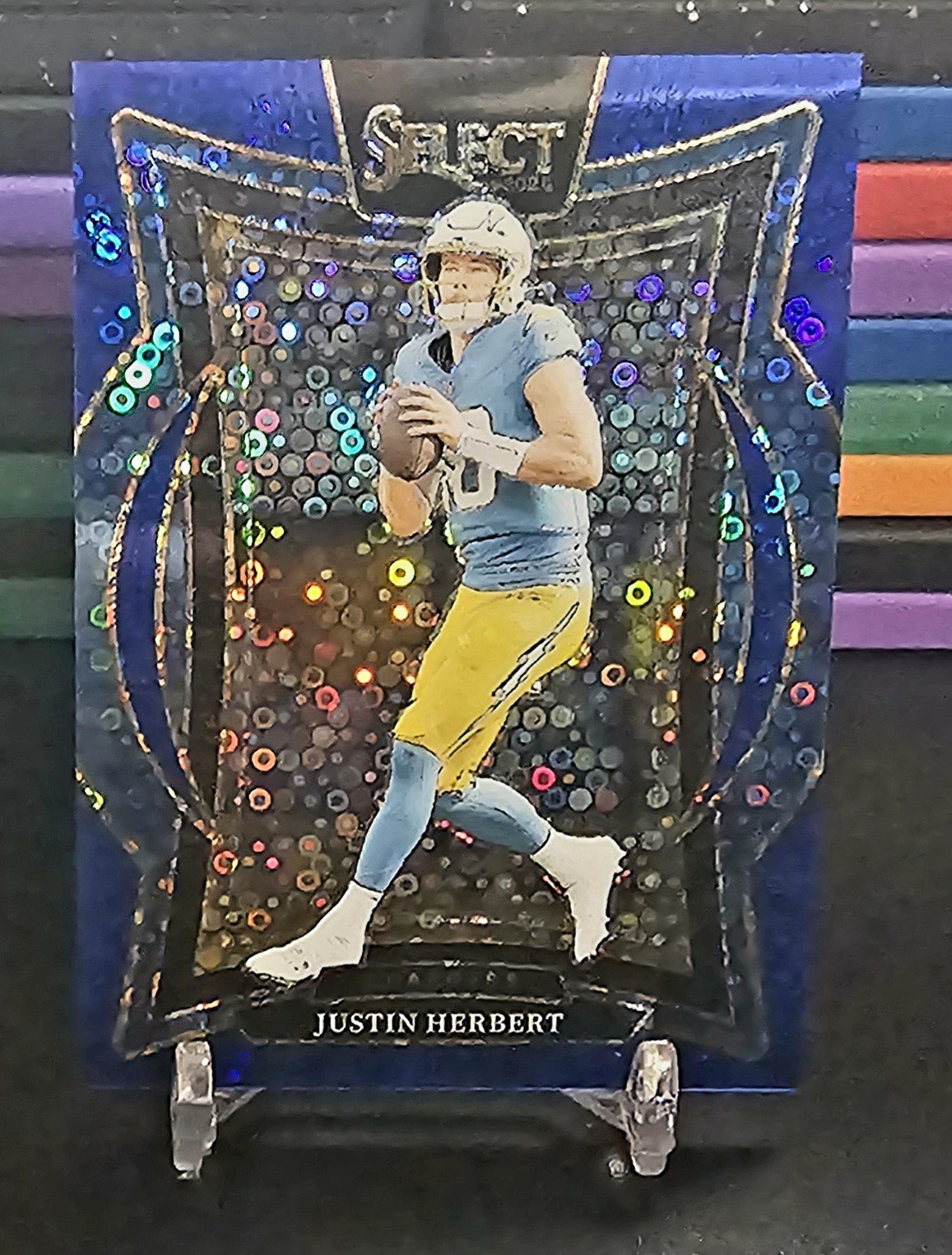 2024 Select Justin Herbert Concourse Blue Disco Prizm #/25 Chargers
