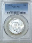 1948 D Franklin Half Dollar PCGS MS64 99% FBL Just Graded New Holder #T321A