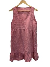 Pink Linen Tank Dress Size M Casual Summer Beach Spring Summer Boho Casual
