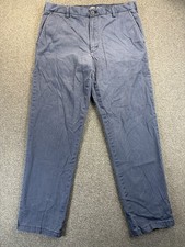 Izod Saltwater Relaxed Classic Blue Stretch Chino Straight Fit Size W32 X L30