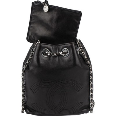 Chanel 22 Lambskin CC Small Drawstring Backpack Coco CC Rucksack