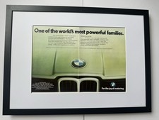 Framed 1978 E21 BMW 3 5 6 7 Series Range A2 Size Magazine Advert Poster Retro