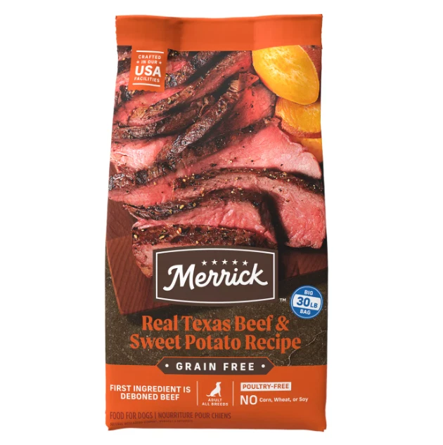Merrick Grain Free Adult Dry Dog Food - Natural, Texas Beef Sweet Potato New