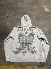 Vintage Y2K Affliction Zip-Up Hoodie Hip Hop ...