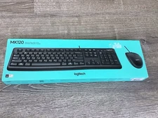 Logitech MK120 Wired USB Keyboard and Mouse, Black (920-002565)