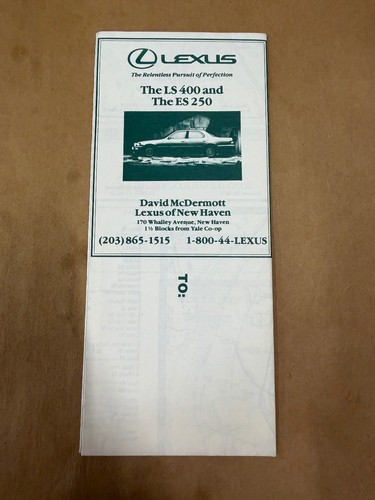Vintage Mail-A-Map Street Map Chester Deep River Essex CT 1990 Lexus Ad