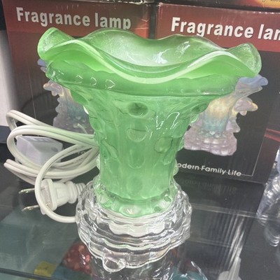 Green Clear Glass Plug-In Electric Fragrance Lamp for Adults
