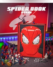 LED Spider Man Building Block Book Marvel Manual Assembly 3D Puzzle Boy Handbook