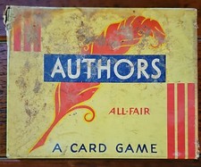 All Fair Authors Vintage Card Game Literature Theme Ages 8-16
