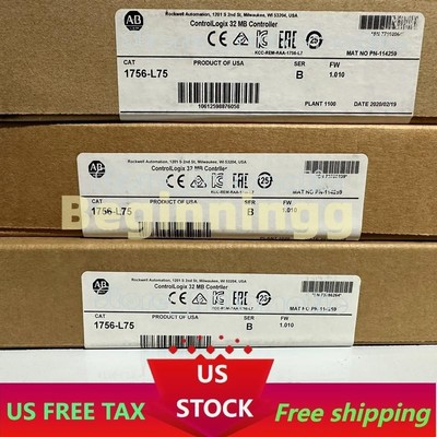 New Factory Sealed AB 1756-L75 Series B Control Logix5575 Controller PLC 32MB
