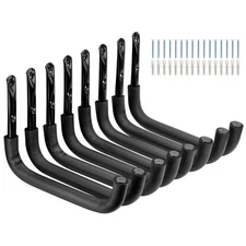 Heavy Duty Garage Storage Hook, 8 Pack Wall Mount Ladder Hooks with 12.7" Jum...
