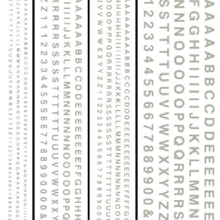 Calcomanías de letras góticas blancas Woodland Scenics DT507 RR, transferencia en seco, fácil, rápido - Imagen 1 de 1