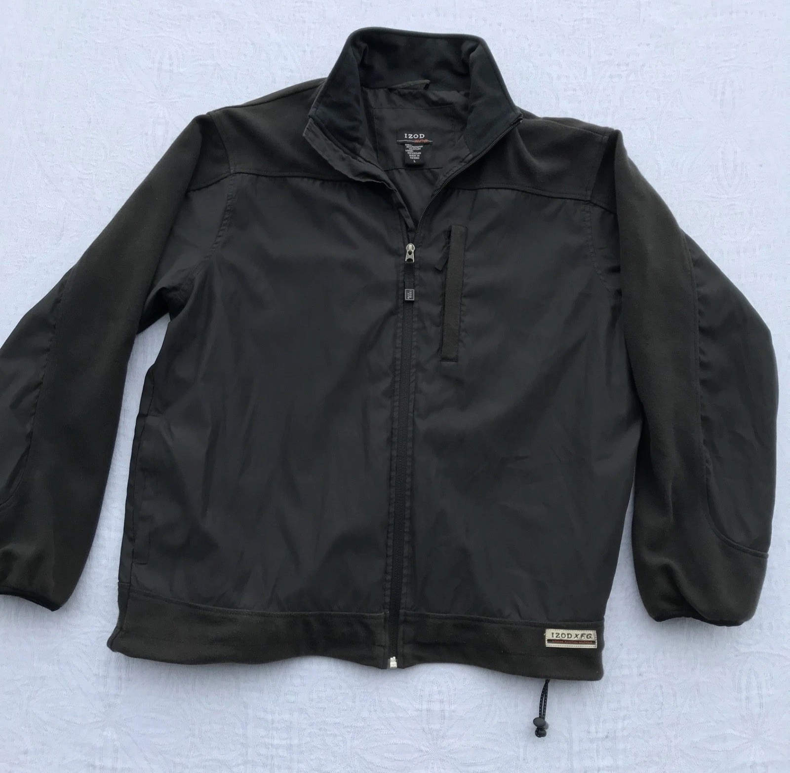 Izod X.F.G Full Zip Basic Jacket Polyester Black … - image 2