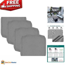 20x20x2 Waterproof Outdoor Cushion Cover Replacement 4Packs Outdoor Seat Cush...