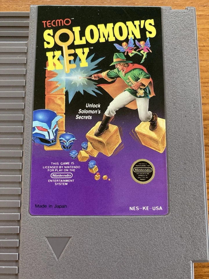 NES ~ SOLOMON'S KEY ~ Nintendo Game 3 Screw NES-KE-USA Game Cart Only NTSC - Image 2 of 4