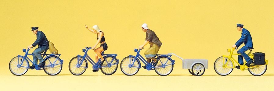 Cyclists (4) Exclusive Figure Set Preiser 10507