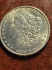 1884 CC Morgan Silver Dollar, uncirculated Carson City inv05 s84