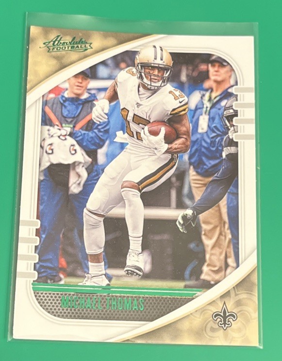 2020 Panini Absolute Football Michael Thomas New Orleans Saints Green Foil #71