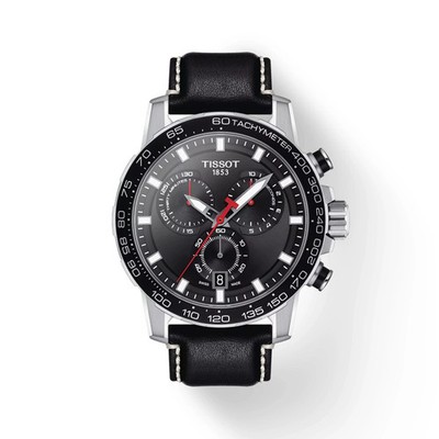 Tissot Supersport Chrono Black Leather Men's Watch T1256171605100