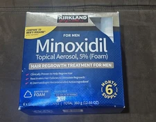 Kirkland Minoxidil 5% Foam Men Hair Regrowth Treatment  6 MONTHS 