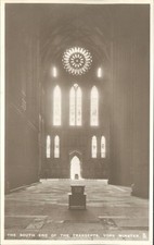 York Minster South Transept Wheel Window Raphael Tuck Real Photo Postcard