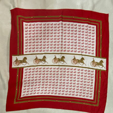 Vintage C line Paris 100 Silk Scarf - Iconic Equestrian Horse Carriage