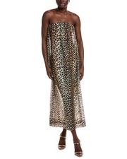 Ganni Sheer Voile Maxi Strap Dress Women's