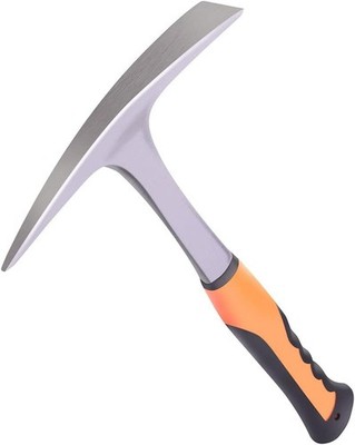 Rock Pick,Forged Brick Hammer, Geologist Pick, Orange 