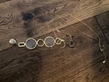 reading glasses on a necklace gold chain